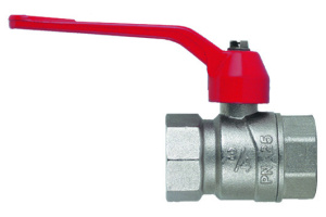 Кран шаровой PERFECTA , 1 1/4"ВВ, крас.рычаг