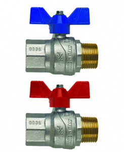 Кран шаровой EVOLUTION, 1 1/4"ВН, крас.бабочка