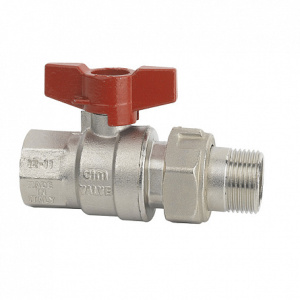 Кран шаровой сер.16, 1/2"(В-американка), ручка-бабочка CIM 346/16 12 (Арт.:CIM 346/16 12)