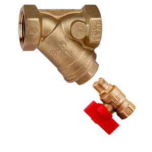 Фильтр сетчатый 1 1/4", ВР-ВР, PN20, со сливным краном, корроз. латунь Cimberio