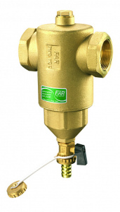 Дешламатор (сепаратор шлама) 1", со сливным краном, отверстие 1/2" FAR