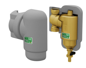 Дешламатор (сепаратор шлама) 3/4", с поворотным соединением, в теплоизоляции FAR
