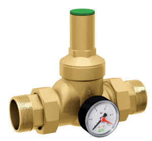 Редуктор лат. 1 1/2" (НР-НР), с манометром