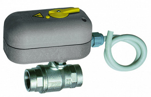 Кран шаровой 2-х ход., 3/4", ВР-ВР, зонный, 220 В, 8 сек, с ручной деблокировкой FAR