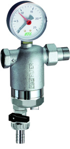 Фильтр 3/4", ВР-НР, 100 мкм, с магнитной вставкой, с манометром, Tmax: 95 °С, 25 бар FAR