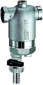 Фильтр 3/4", ВР-ВР, 100 мкм, с магнитной вставкой, под манометр, Tmax: 95 °С, 25 бар FAR