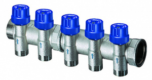 Коллектор терморегулирующий 1", 4 отвода М24х19 FAR