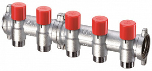 Коллектор балансировочный фланцевый 1" с 3 отв. 3/4"EU (аналог FK 3918 13403RU)