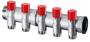 Коллектор балансировочный 1", 4 отвода М24х19 FAR