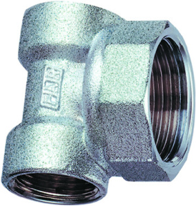 Тройник конц.хром. для коллекторов, 1"ВР х 1/2"ВР х 1/2"ВР