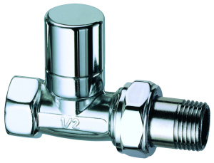 Вентиль запорный прямой для стальных труб 1/2"ВР (серебро) (заменен на FL 0245 12P)