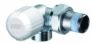 Вентиль термостатический трехосевой, левосторонний, 1/2", М24х19 FAR