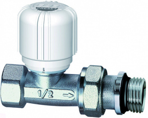 Вентиль термостатический прямой с преднастройкой, 1/2"ВР, EPDM