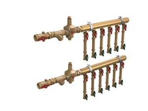 Узел коллекторный водоснабжения этажный, 1 1/4" x 3/4", 3 отвода Giacomini