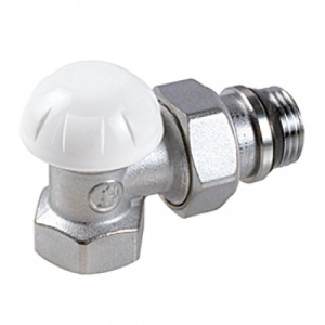 Клапан отсечной угловойн, хромированный, отвод с герметичной прокладкой, 1" *