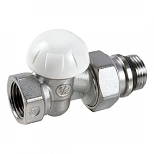 Клапан отсечной прямой, хромированный, отвод с герметичной прокладкой, 1/2"