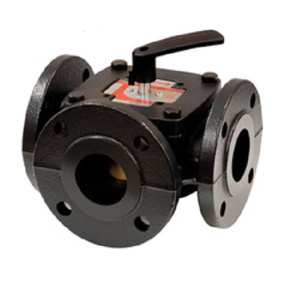 Клапан поворотный смесительный, присоединения с фланцами, DN80