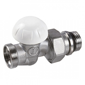 Клапан отсечной прямой, хромированный, отвод с герметичной прокладкой, подсоединение с НР