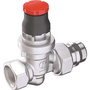 Клапан термостатический прямой 3/4" с автоматическим динамическим регулированием расхода, хромированный