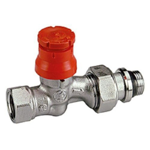 Клапан термостатический прямой с преднастройкой R402PTG, 1/2", отвод с герметичной прокладкой, хром