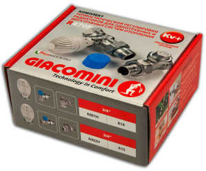 Комплект термостатический для отопительного прибора с увел. прох., 3/4” - угловой, термоголовка R470, термост.кл. R40