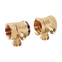 Пара концевых элементов коллектора быстрого монтажа 1" x 3/4"E x DN32 с отсечным/баланс. клапаном