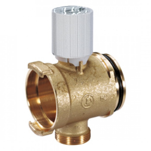 Элемент модульного коллектора DN32 x 3/4"E быстрого монтажа с встроенным термоста. клапаном, соед. байонет