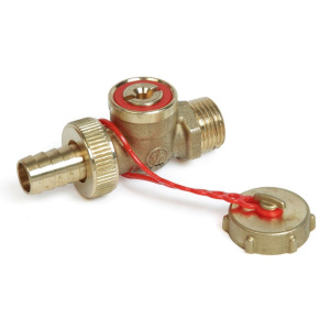 Кран шаровой выпускной НР 3/4", под отвертку