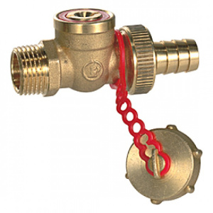 Кран шаровой выпускной НР 1/2", под отвертку