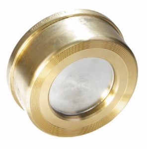 Клапан обратный межфланцевый, дисковый пружинный, корпус из латуни, диск из нержавеющей стали, DN20