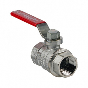 Кран шаровой, полнопроходной, 3”, ручка-рычаг, красная, ВР-ВР, хромированный