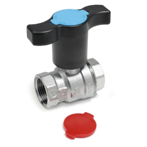 Кран шаровой полнопроходной, 1 1/4”, пласт. удлиненн. ручка для труб с термоизоляцией, ВР-ВР, хром