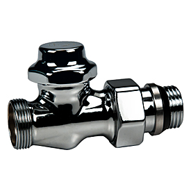 Клапан прямой отсечной для полотенцесушителя, глянцевый хром, НР 1/2" x 16