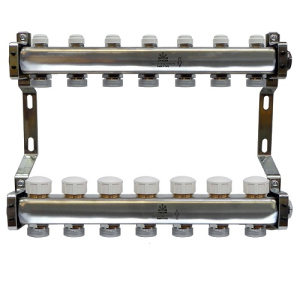 Коллекторный блок с балансировочными и термостатическими клапанами 1"x3/4"EU x7