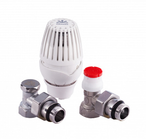 Комплект термостатический 1/2" угловой