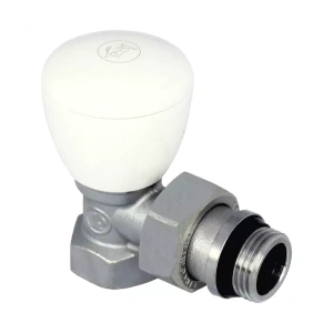 Клапан ручной угловой, хромированный, отвод с герметичной прокладкой, 3/4" *