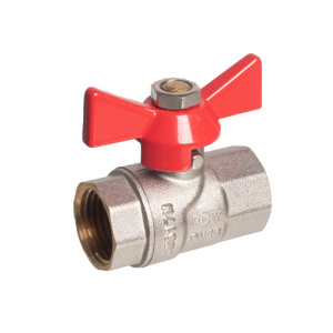 Кран шаровой (ручка-бабочка) 1/2" внутренняя - внутренняя резьба