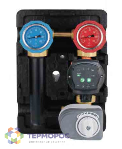 Насосный модуль Kromwell с байпасом , трехходовым клапаном и приводом (правый, без насоса)