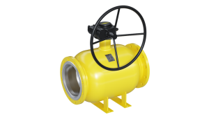 Кран шаровой LD КШЦФ Р Gas 200/150.016.Н/П.02. из стали 20, Ду200/150, Ру1,6 Мпа, с редуктором