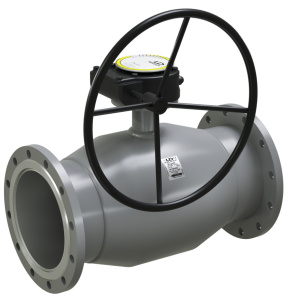 Кран шаровой LD КШЦФР Regula из стали 20, Ду300/250, Ру1,6МПа, с редуктором LD