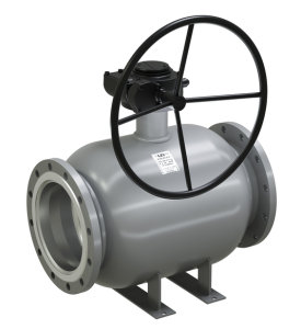 Кран шаровой LD КШЦФР из стали 20, Ду350/300, Ру1,6 Мпа, с редуктором