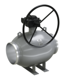 Кран шаровой LD КШЦПР из стали 20 Ду250 Ру2,5МПа полнопроходной с редуктором