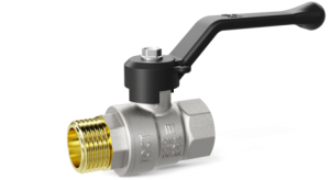 Кран шаровой латунный LD Pride 47.32.В-Н.Р Ду 32 Ру 25 рычаг