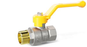 Кран шаровой латунный LD Pride 47.50.В-Н.Р GAS Ду 50 Ру 25 рычаг