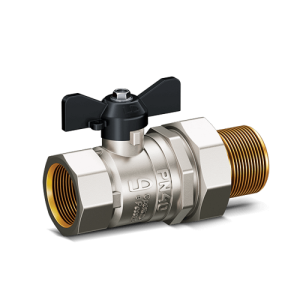 Кран шаровой латунный LD Pride 47.25.В-ГШ.Б, вн.резьба/"американка", ручка-бабочка, 1"