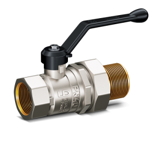 Кран шаровой латунный LD Pride 47.15.В-ГШ.Р, вн.резьба/"американка", ручка-рычаг, 1/2"