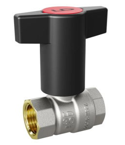 Кран шаровой латунный LD Pride 47.15.В-В.ТР Ду 15 Ру 40 Т-рукоятка (Red + Blue)