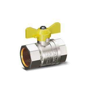 Кран шаровой латунный LD Pride 47.25.B-B.Б.GAS для газа, вн./вн. резьба, ручка-бабочка, 1"