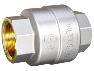 Клапан обратный, пружинный, латунный шток LD Pride 58.15.В-В