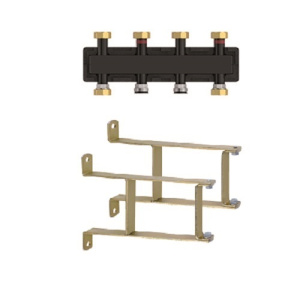 Коллектор распределительный до 3 отопительных контуров (с комплектом кронштейнов)